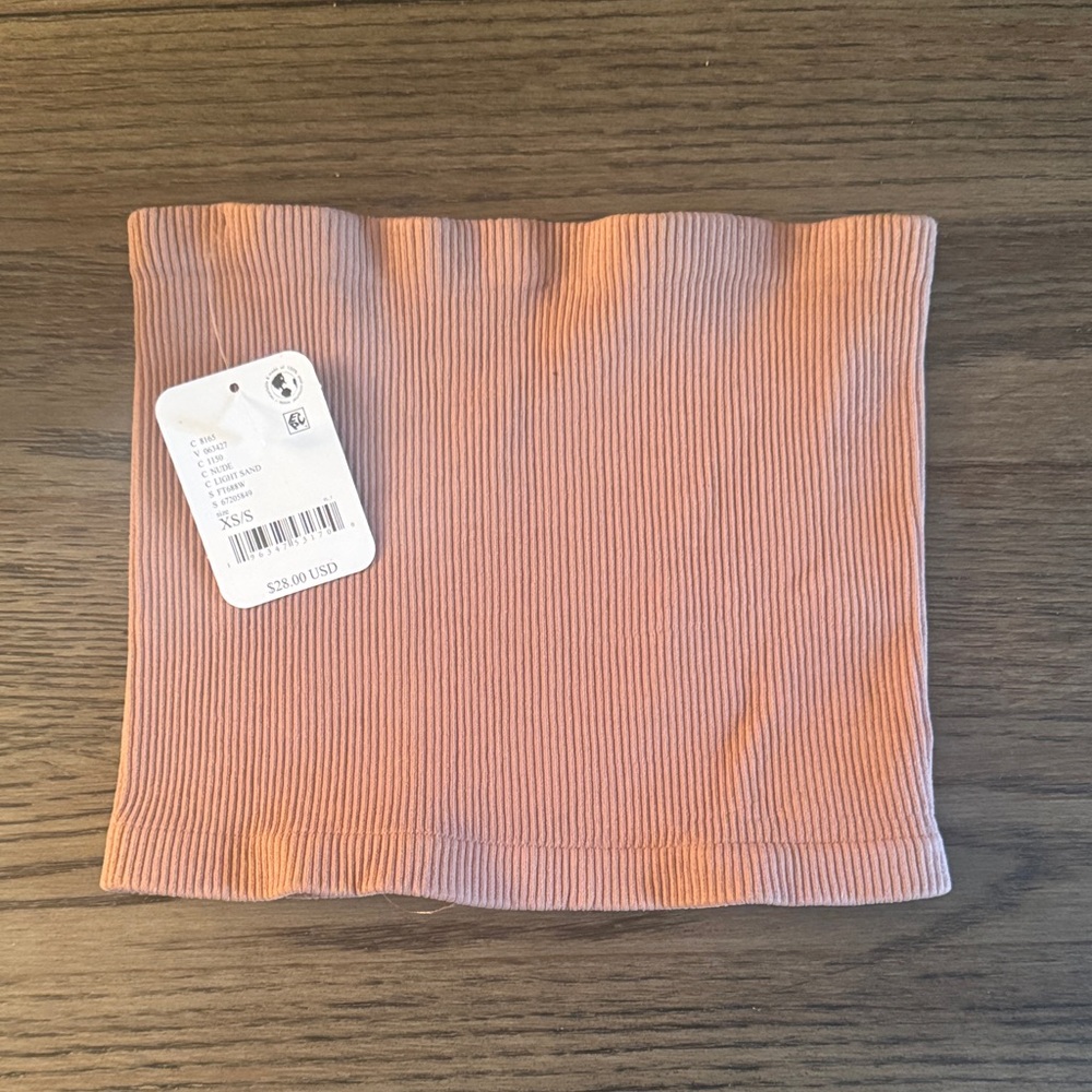 Free People Clay colored Ribbed Tube Top